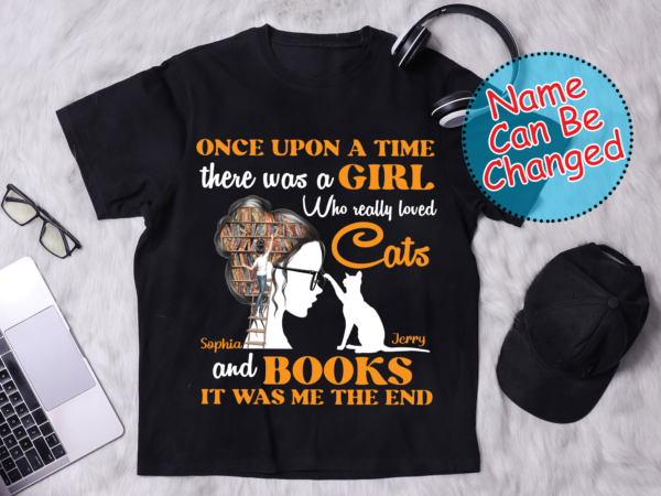 Rd womens cat book lovers reading book t shirt design online