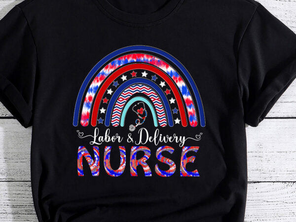 Rainbow stethoscope patriotic labor delivery nurse 4th july pc t shirt design online