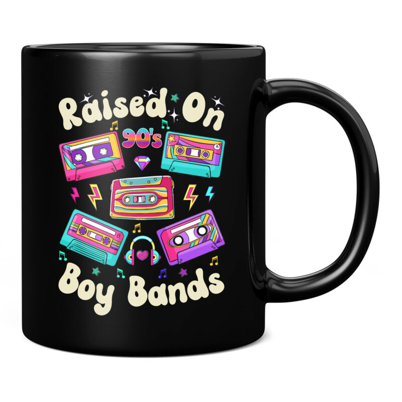 Raised On 90s Boy Bands Cassette Tape Retro T-Shirt PC