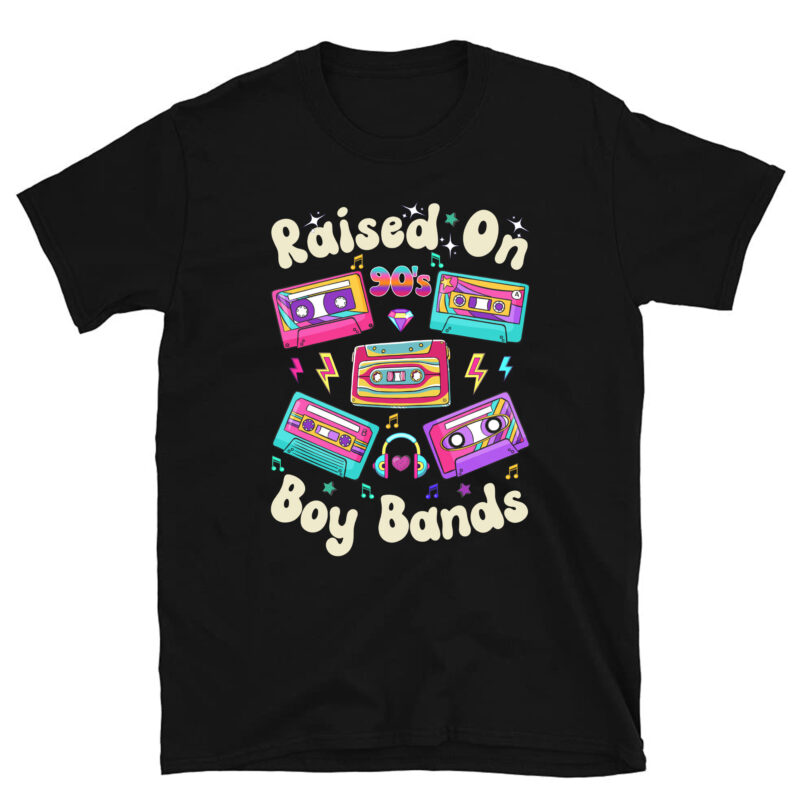 Raised On 90s Boy Bands Cassette Tape Retro T-Shirt PC