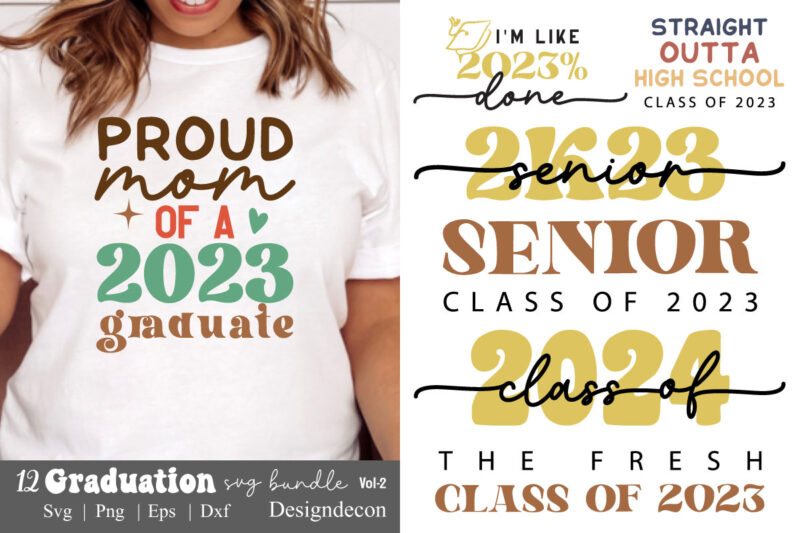 retro graduation, senior svg bundle, graduation tshirt svg, graduation sayings bundle svg, retro svg bundle, senior 2k23, graduation 2024, cut files t shirt vector graphic, digital files, cut file for cricut,