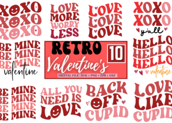 Retro Valentine’s Day Svg Bundle