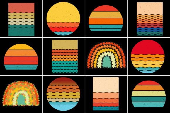 Sunset Retro Vintage Graphic Mega Bundle - Buy t-shirt designs