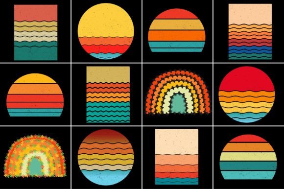 Sunset Retro Vintage Graphic Mega Bundle