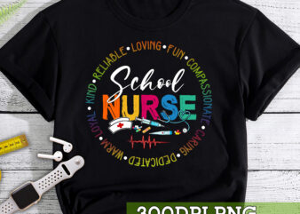 School Nurse PNG File, School Nurse Gift, Gift For Her, Nursing Design, Nurse Gradaution Gift, Instant Download HC