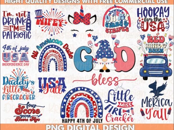 4th of july t-shirt bundle, designs bundle,20 summer designs for dark material, summer, tropic, funny summer design svg eps, png files for cutting machines and print t shirt designs for
