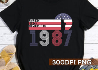 September Birthday Men PNG File For Shirt, US Flag Design, Patriot PNG, Gift For Him, Birthday Gift For Dad, Instant Download HC