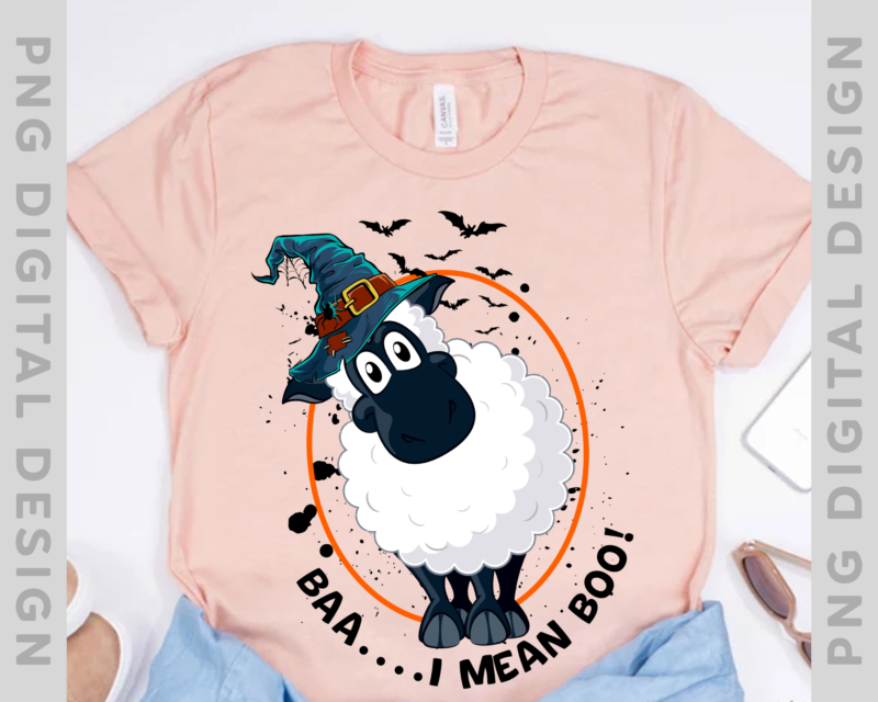 Sheep Ghost Sheep Halloween T-shirt, Baa I Mean Boo T-shirt, Funny Sheep tshirt, Funny Halloween Gifts TH