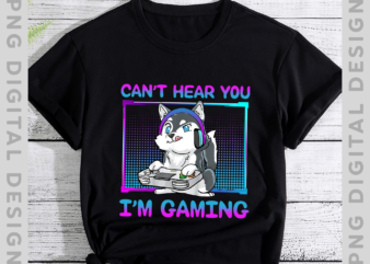 Siberian Husky Gaming Gift for Gamers and Dog Lovers T-Shirt, Husky Lover, Video gam Lover TH
