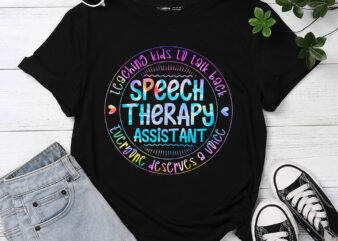 Speech Language Pathologist Speech Therapy Assistant Tie Dye T-Shirt PC