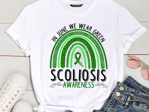 Spinal stenosis warrior in june we wear green rainbow pc t shirt template vector
