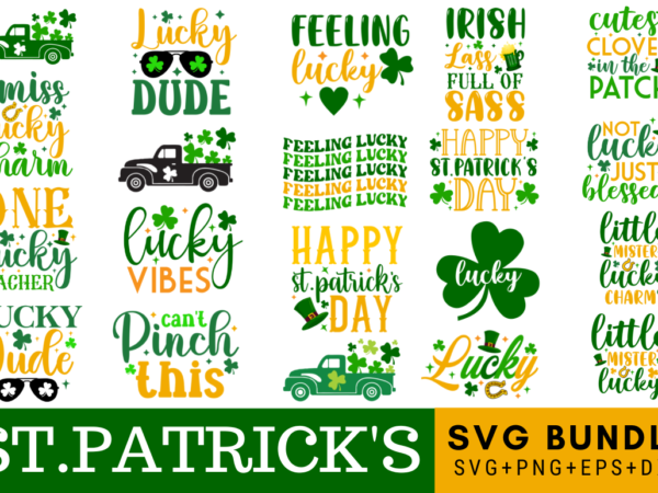 St patrick’s svg bundle 2 t shirt template vector