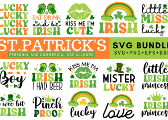 St,Patricks Svg Bundle t shirt template vector