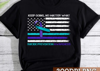 Suicide Prevention Awareness PNG File For Shirt, In Memorial Of My Dad Design, US Flag, Teal And Purple Ribbon, Instant Download HC