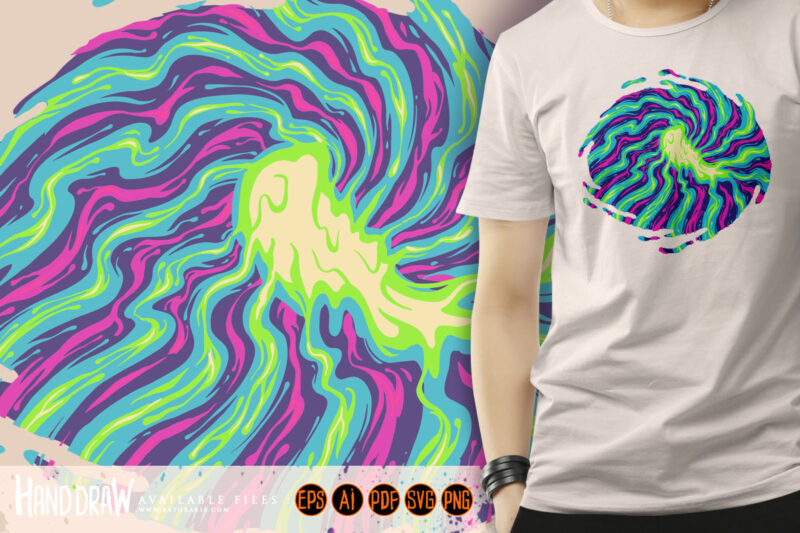 psychedelic spiral hypnotic optical illusion background illustration