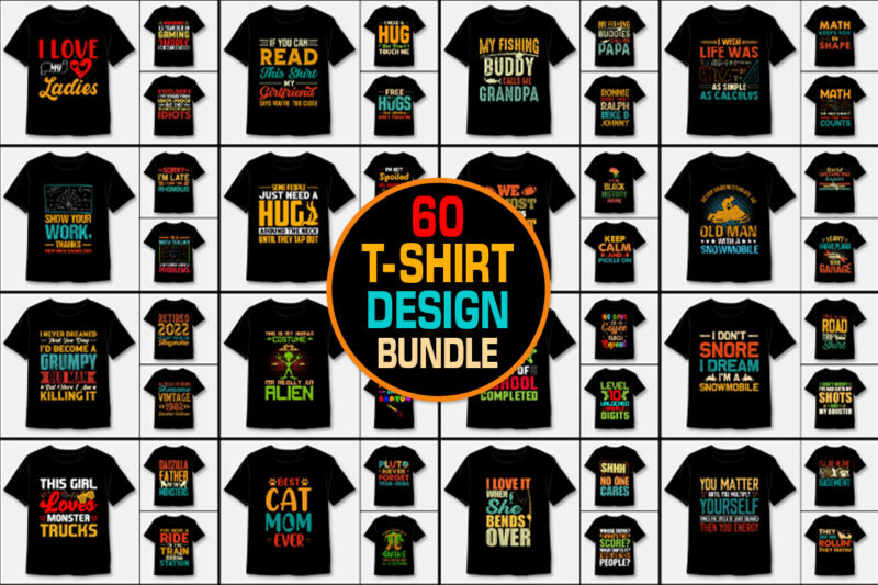 T-Shirt Design Bundle-Amazon Best Selling Trendy Pod Best T-Shirt Design Bundle