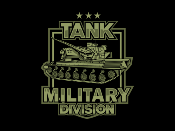 Tank military division t shirt designs for sale