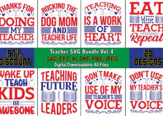 Teacher SVG Bundle Vol. 4, t shirt designs for sale