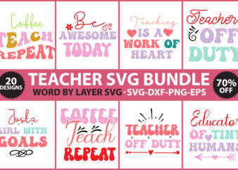 Teacher SVG Bundle t shirt designs for sale