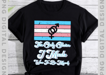 The Only Choice I Made Was To Be Myself Transgender Retro NH t shirt designs for sale