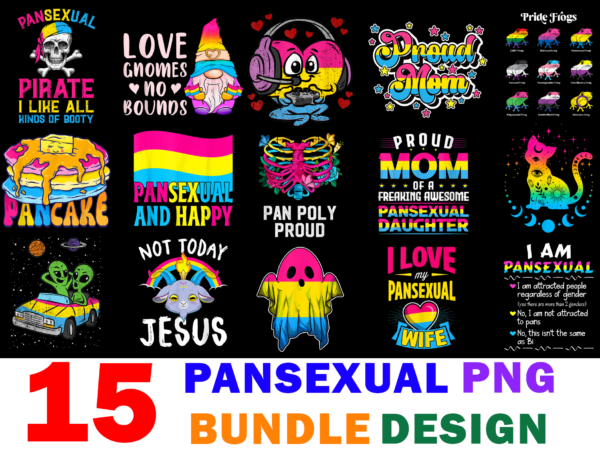 15 pansexual shirt designs bundle for commercial use, pansexual t-shirt, pansexual png file, pansexual digital file, pansexual gift, pansexual download, pansexual design