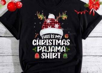 This Is My Christmas Pajama Shirt Funny Santa Xmas Red Plaid t shirt designs for sale