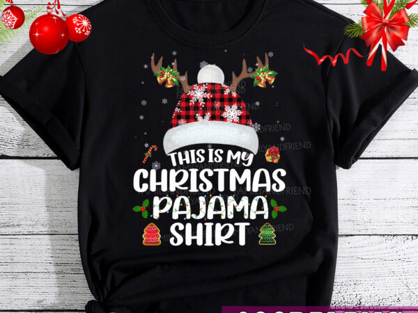 This is my christmas pajama shirt funny santa xmas red plaid t shirt designs for sale