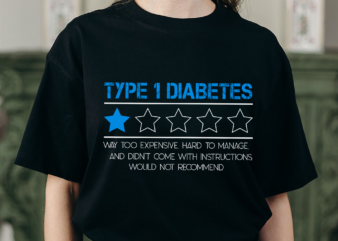 Type One Diabetes One Star Rating T1D Awareness Month Day NH t shirt designs for sale