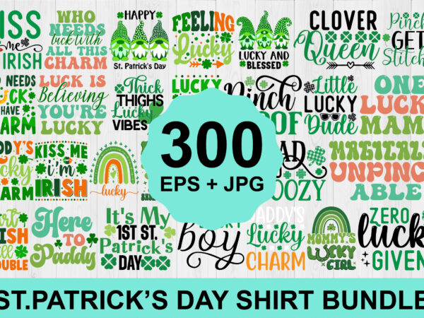 St. patrick’s day shirt design bundle print template, lucky charms, irish, everyone has a little luck typography design