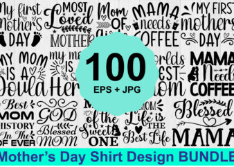 Mother’s Day typography shirt design Bundle for mother lover mom mommy mama Handmade calligraphy vector illustration Silhouette