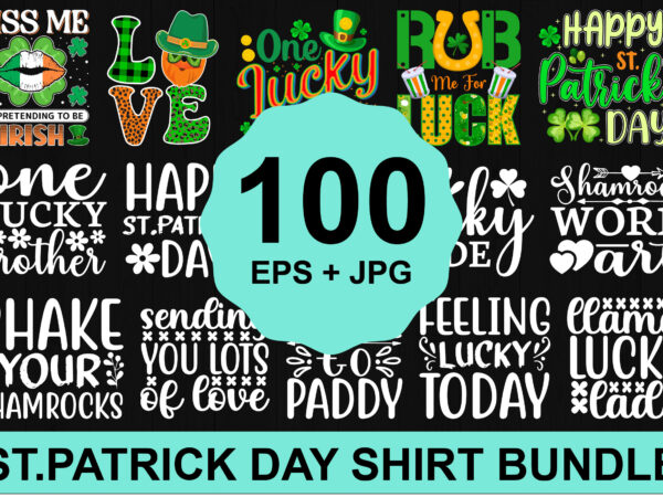 St. patrick’s day shirt design bundle print template, lucky charms, irish, everyone has a little luck typography design