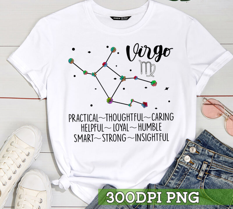 Virgo Birthday PNG File, Virgo Birthday Gift, Gift For Her, September Birthday Shirt Design, Zodiac Instant Download HC