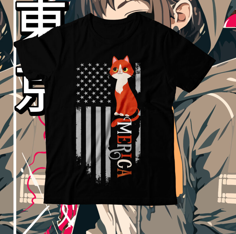 Merica T-Shirt Design, Merica SVG Cut File, cat t shirt design, cat shirt design, cat design shirt, cat tshirt design, fendi cat eye shirt, t shirt cat design, funny cat