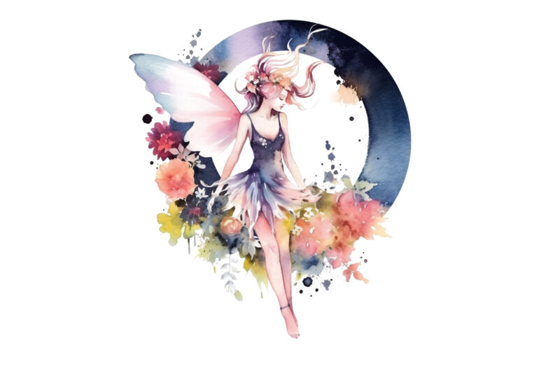 Watercolor Spring Fairy With Flowers, Fairy, Flowers, Fairy With Flowers, Design, Watercolor, Art, Clipart, Png,Transparent, Realistic, Fairy Realistic, Watercolor Fairy, Clipart Fairy, Fairy Design, Beautiful Fairy, Beautiful Flowers,Fantasy Floral Fairy,