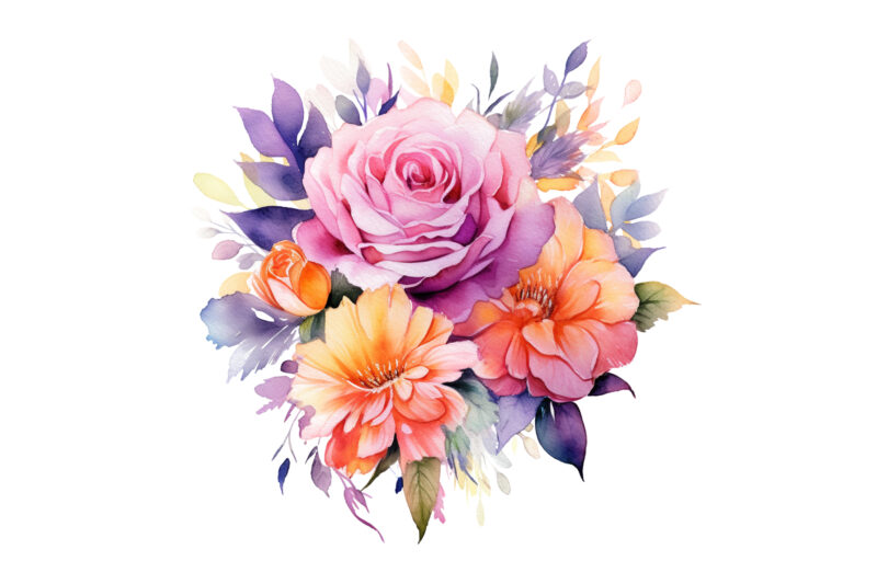 Watercolor Flower Arrangements Florals