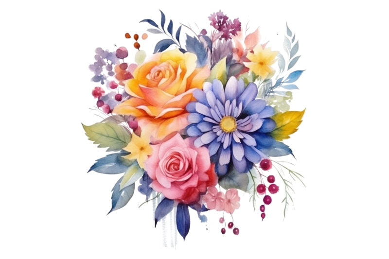 Watercolor Flower Arrangements Florals