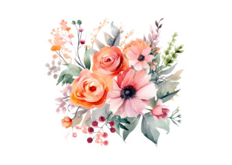 Watercolor Flower Arrangements Florals