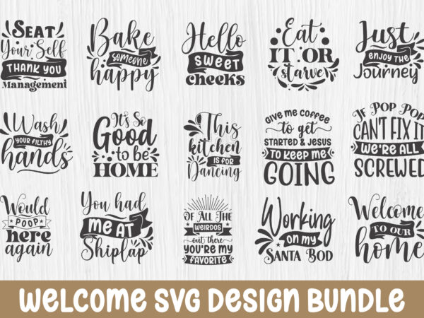 Welcome svg design bundle
