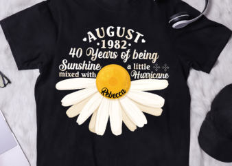 Womens August Girls 1982 Birthday Gift 40 Years Old Made In 1982 T-Shirt