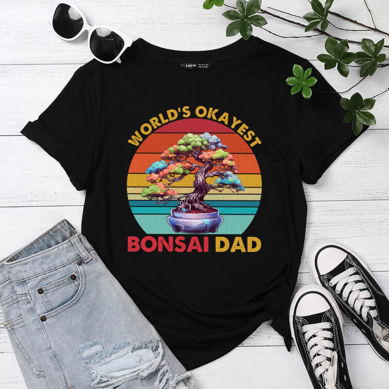 World_s Okayest Bonsai Dad Bonsai Tree Retro Father_s Day Gift PC