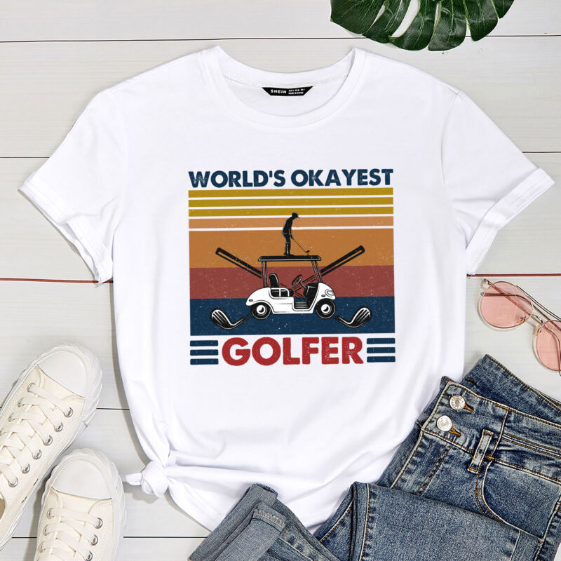 World_s Okayest Golfer Vintage Corn Hole PC