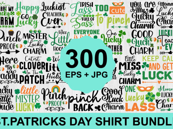 St. patrick’s day shirt design bundle print template, lucky charms, irish, everyone has a little luck typography design