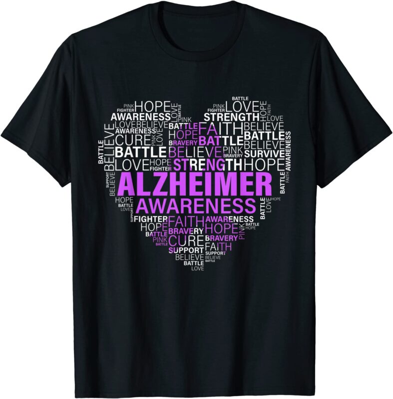 15 Alzheimer’s Awareness Shirt Designs Bundle For Commercial Use ...