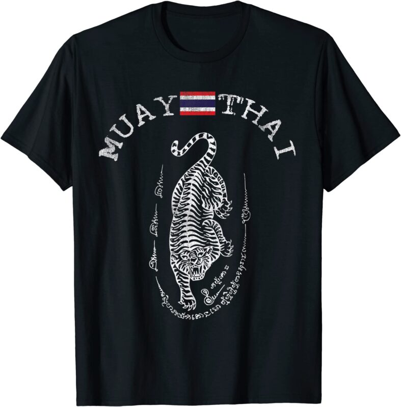 Awesome Muay Thai Kickboxing Tiger T-Shirt - Mens Womens