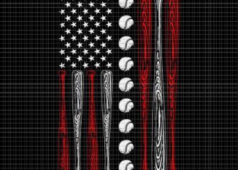 American Flag Baseball Red White Blue 4th of July Svg, Flag Baseball American Svg, 4th of July Svg t shirt vector