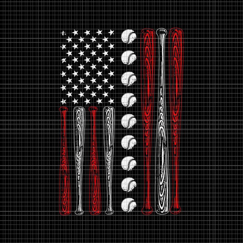 American Flag Baseball Red White Blue 4th of July Svg, Flag Baseball American Svg, 4th of July Svg