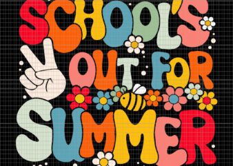 Retro Groovy Schools Out For Summer Svg, Schools Out For Summer Svg, School Svg, School Summer Svg