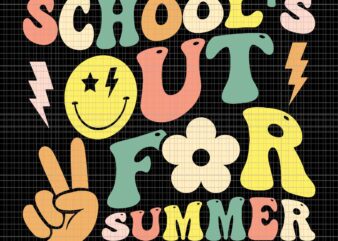 Last Day Of School Groovy Schools Out For Summer Teacher Svg, Schools Out For Summer Svg, Last Day Of School Svg, School Svg