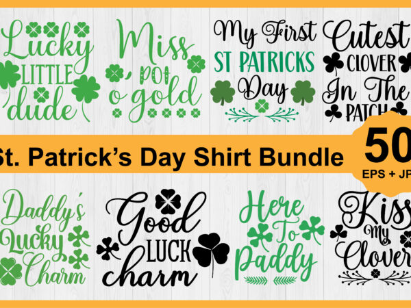 St. patrick’s day shirt design bundle print template, lucky charms, irish, everyone has a little luck typography design