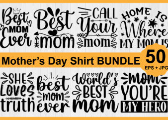 Mother’s Day typography shirt design Bundle for mother lover mom mommy mama Handmade calligraphy vector illustration Silhouette